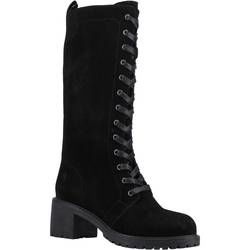 Hush Puppies Knee High Boots - Black - HP-37858-70545 Frankie Lace